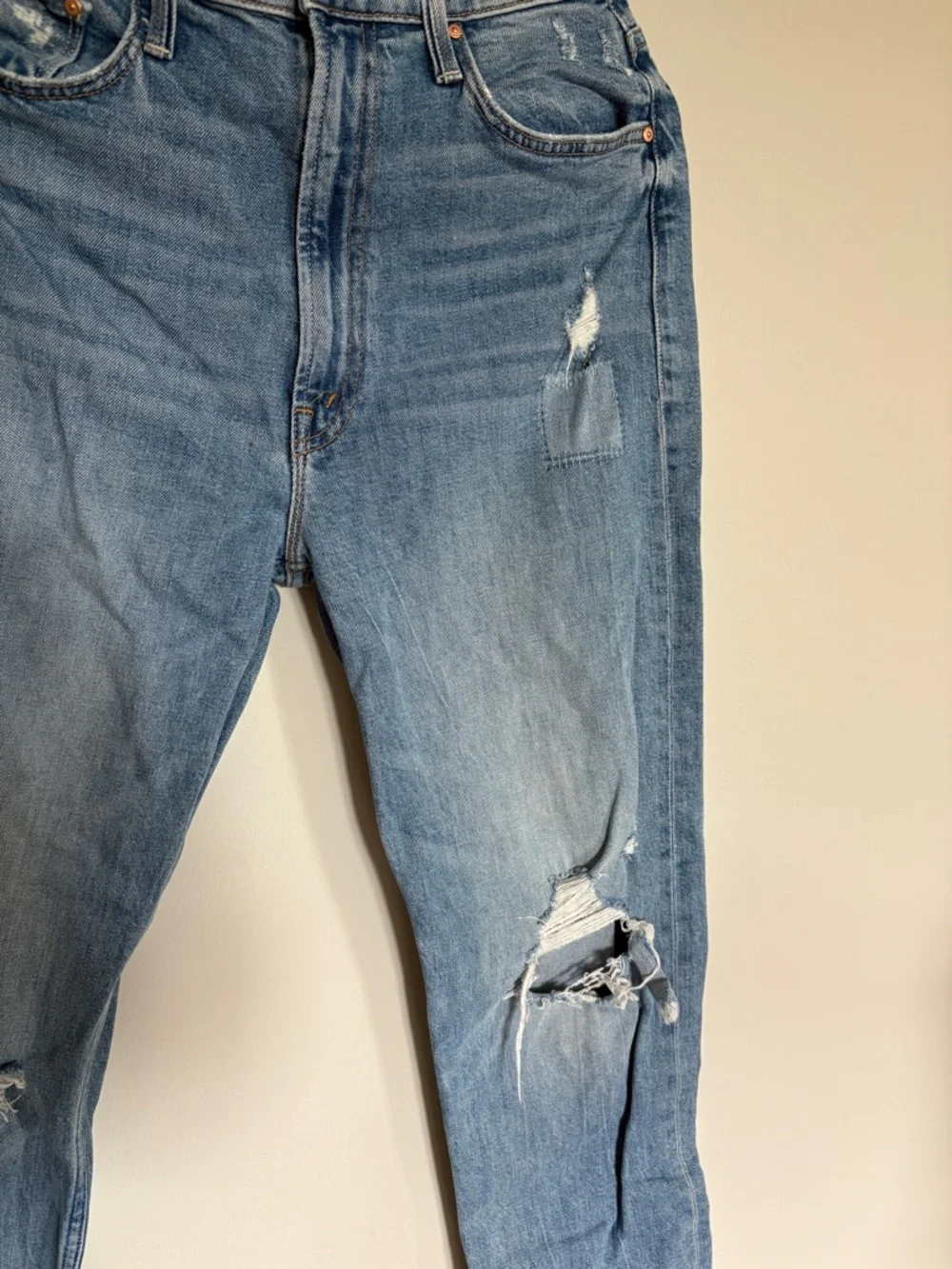 MOTHER Distressed High Waisted Boyfriend Jeans - Picture 3 of 9